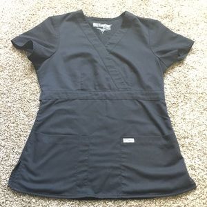 {Grey’s Anatomy} black scrubs top